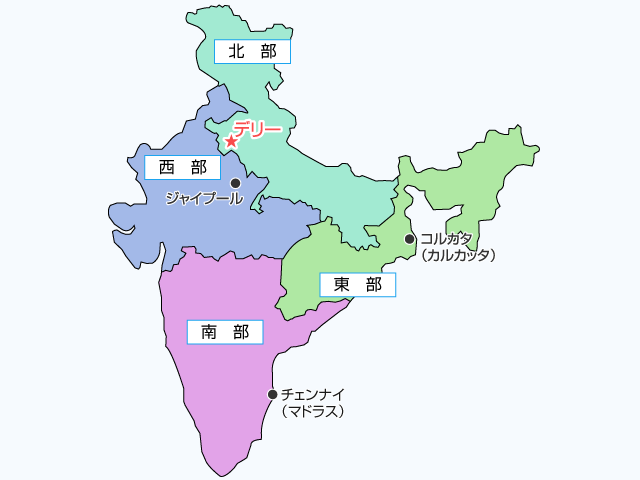 インド全土地図